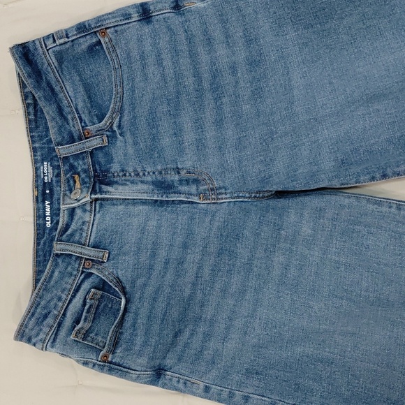 Old Navy OG Loose High Rise Jeans in Denim Blue Sz 6 - Picture 4 of 6